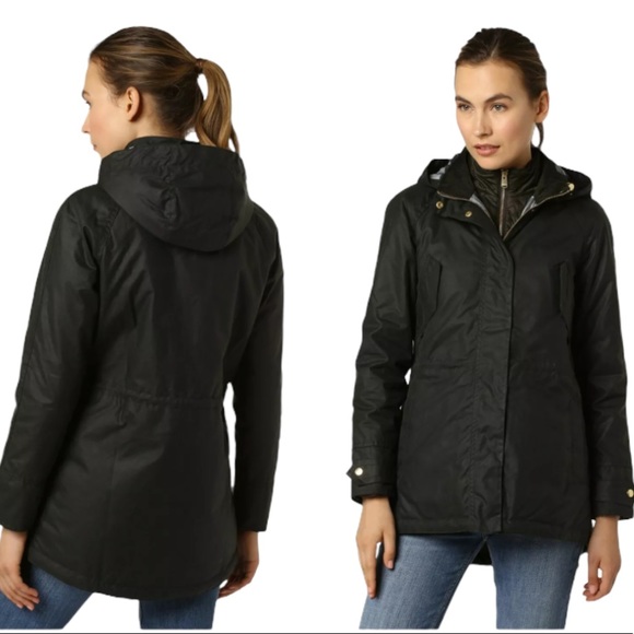 Barbour Jackets & Blazers - BARBOUR Heath Cotton Waxed Tartan Lined Jacket 10